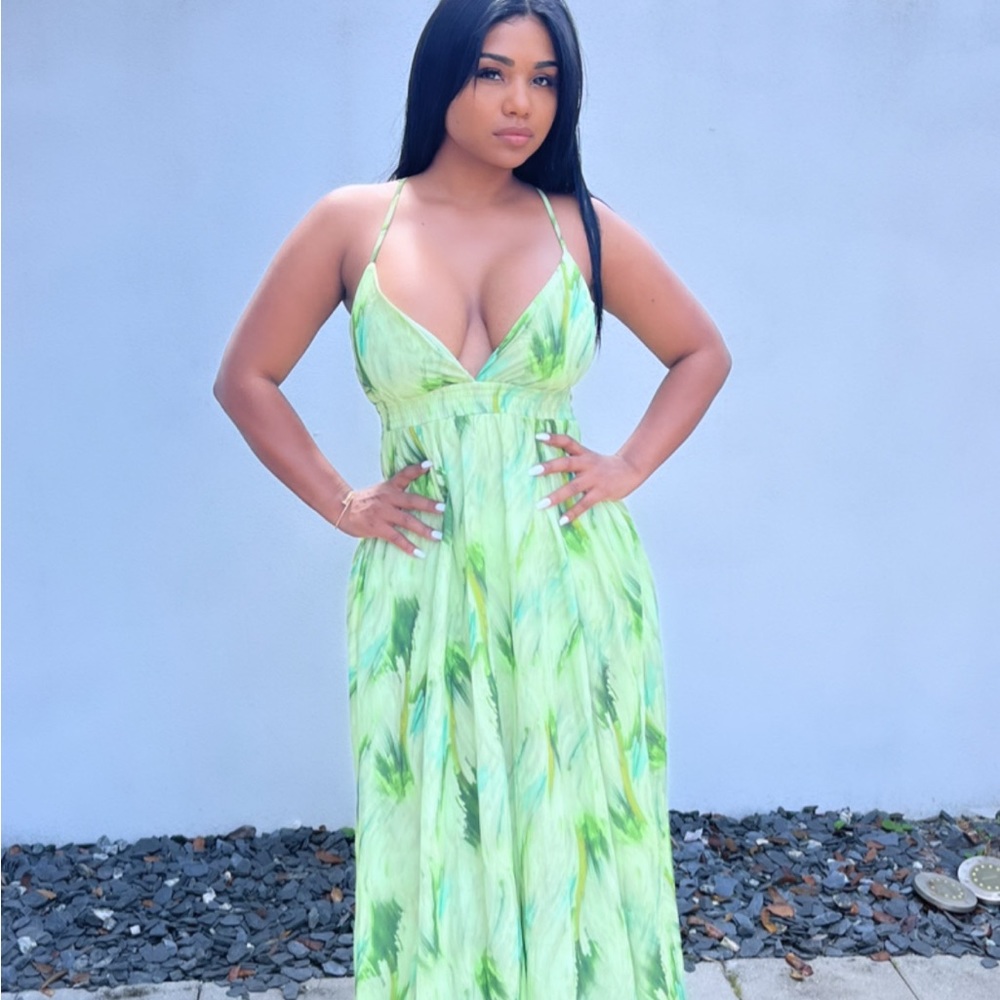 Green sun dress